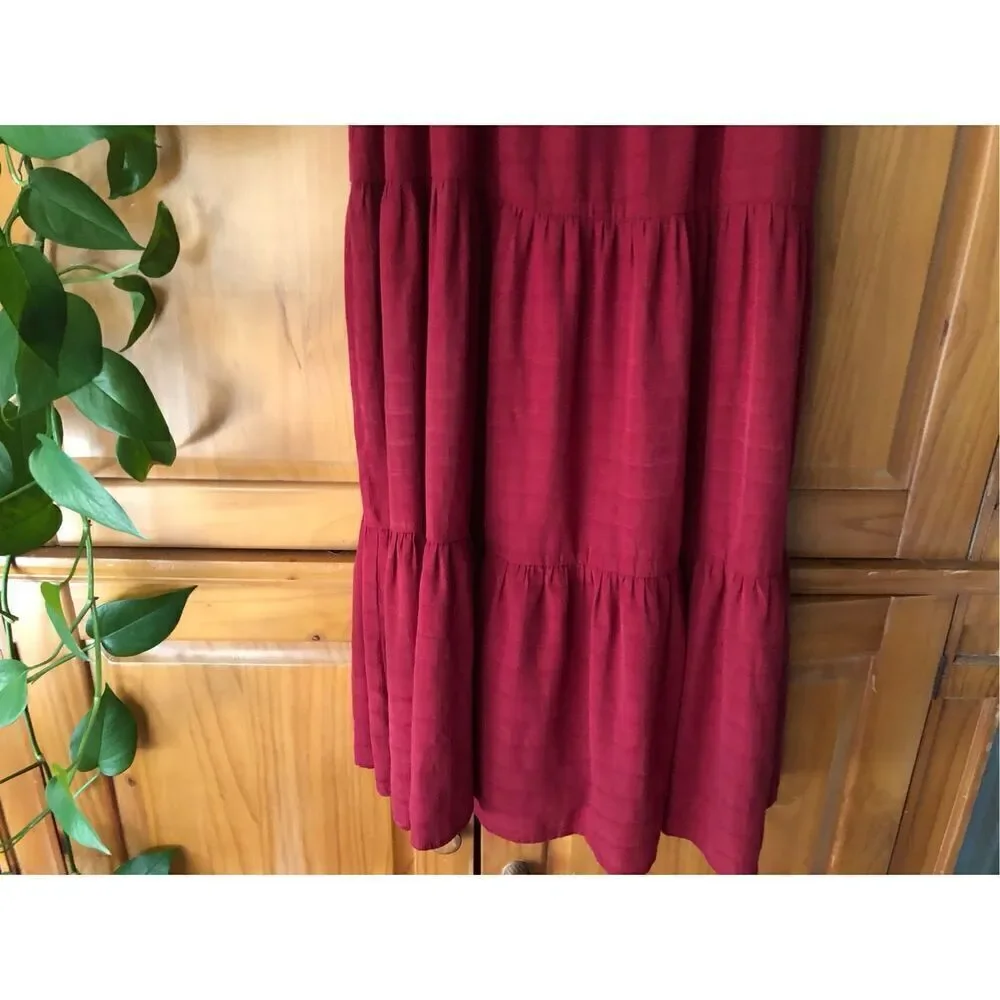 PRETTYGARDEN Womens Summer Boho Maxi Dress V Neck Ruffle Trim High SZ S - Picture 6 of 13